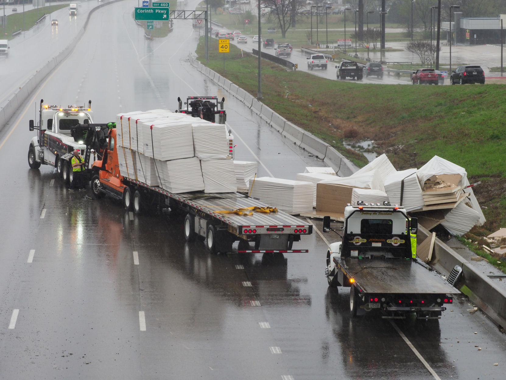 Spill interrupts traffic